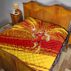Gold Coast Suns Australian Football Quilt Sunny Hero Mascot With Indigenous Pattern Art