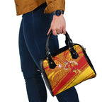 Gold Coast Suns Australian Football Shoulder Handbag Sunny Hero Mascot With Indigenous Pattern Art
