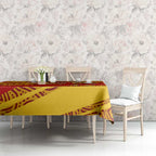 Gold Coast Suns Australian Football Tablecloth Sunny Hero Mascot With Indigenous Pattern Art