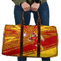 Gold Coast Suns Australian Football Travel Bag Sunny Hero Mascot With Indigenous Pattern Art