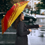 Gold Coast Suns Australian Football Umbrella Sunny Hero Mascot With Indigenous Pattern Art