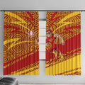 Gold Coast Suns Australian Football Window Curtain Sunny Hero Mascot With Indigenous Pattern Art