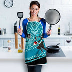 Port Adelaide Australian Football Apron Power Hero Mascot With Indigenous Pattern Art