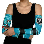 Port Adelaide Australian Football Arm Sleeves Power Hero Mascot With Indigenous Pattern Art