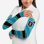 Port Adelaide Australian Football Arm Sleeves Power Hero Mascot With Indigenous Pattern Art