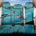 Port Adelaide Australian Football Back Car Seat Cover Power Hero Mascot With Indigenous Pattern Art