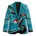 Port Adelaide Australian Football Blazer Power Hero Mascot With Indigenous Pattern Art