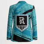 Port Adelaide Australian Football Blazer Power Hero Mascot With Indigenous Pattern Art