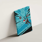 Port Adelaide Australian Football Canvas Wall Art Power Hero Mascot With Indigenous Pattern Art