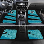 Port Adelaide Australian Football Car Mats Power Hero Mascot With Indigenous Pattern Art