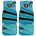 Port Adelaide Australian Football Car Mats Power Hero Mascot With Indigenous Pattern Art