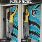 Port Adelaide Australian Football Door Cover Power Hero Mascot With Indigenous Pattern Art