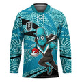 Port Adelaide Australian Football Hockey Jersey Power Hero Mascot With Indigenous Pattern Art
