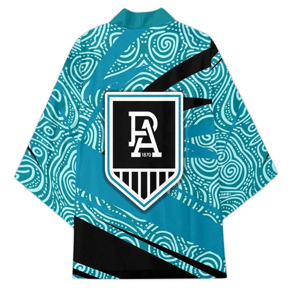 Port Adelaide Australian Football Kimono Power Hero Mascot With Indigenous Pattern Art