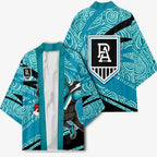 Port Adelaide Australian Football Kimono Power Hero Mascot With Indigenous Pattern Art