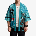 Port Adelaide Australian Football Kimono Power Hero Mascot With Indigenous Pattern Art