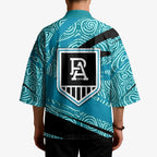 Port Adelaide Australian Football Kimono Power Hero Mascot With Indigenous Pattern Art
