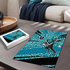 Port Adelaide Australian Football Puzzle Power Hero Mascot With Indigenous Pattern Art