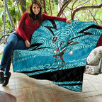 Port Adelaide Australian Football Quilt Power Hero Mascot With Indigenous Pattern Art