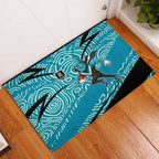 Port Adelaide Australian Football Rubber Doormat Power Hero Mascot With Indigenous Pattern Art