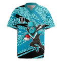 Port Adelaide Australian Football Rugby Jersey Power Hero Mascot With Indigenous Pattern Art