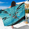 Port Adelaide Australian Football Sarong Power Hero Mascot With Indigenous Pattern Art