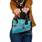 Port Adelaide Australian Football Shoulder Handbag Power Hero Mascot With Indigenous Pattern Art