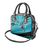 Port Adelaide Australian Football Shoulder Handbag Power Hero Mascot With Indigenous Pattern Art