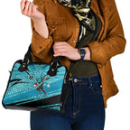 Port Adelaide Australian Football Shoulder Handbag Power Hero Mascot With Indigenous Pattern Art