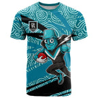Port Adelaide Australian Football T Shirt Power Hero Mascot With Indigenous Pattern Art
