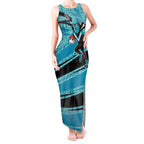 Port Adelaide Australian Football Tank Maxi Dress Power Hero Mascot With Indigenous Pattern Art