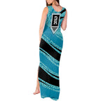 Port Adelaide Australian Football Tank Maxi Dress Power Hero Mascot With Indigenous Pattern Art