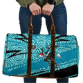 Port Adelaide Australian Football Travel Bag Power Hero Mascot With Indigenous Pattern Art