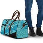 Port Adelaide Australian Football Travel Bag Power Hero Mascot With Indigenous Pattern Art