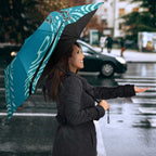 Port Adelaide Australian Football Umbrella Power Hero Mascot With Indigenous Pattern Art