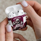 Personalised Sea Eagles Rugby AirPods Case Eagle Mascot Sydney Skyline 3D Graphic