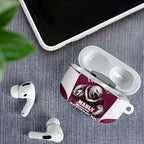 Personalised Sea Eagles Rugby AirPods Case Eagle Mascot Sydney Skyline 3D Graphic