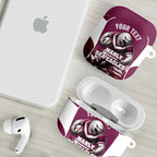Personalised Sea Eagles Rugby AirPods Case Eagle Mascot Sydney Skyline 3D Graphic