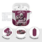Personalised Sea Eagles Rugby AirPods Case Eagle Mascot Sydney Skyline 3D Graphic