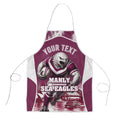 Personalised Sea Eagles Rugby Apron Eagle Mascot Sydney Skyline 3D Graphic