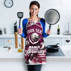 Personalised Sea Eagles Rugby Apron Eagle Mascot Sydney Skyline 3D Graphic
