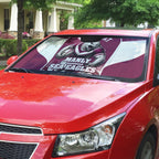Personalised Sea Eagles Rugby Auto Sun Shade Eagle Mascot Sydney Skyline 3D Graphic
