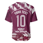 Personalised Sea Eagles Rugby Baseball Jersey Eagle Mascot Sydney Skyline 3D Graphic