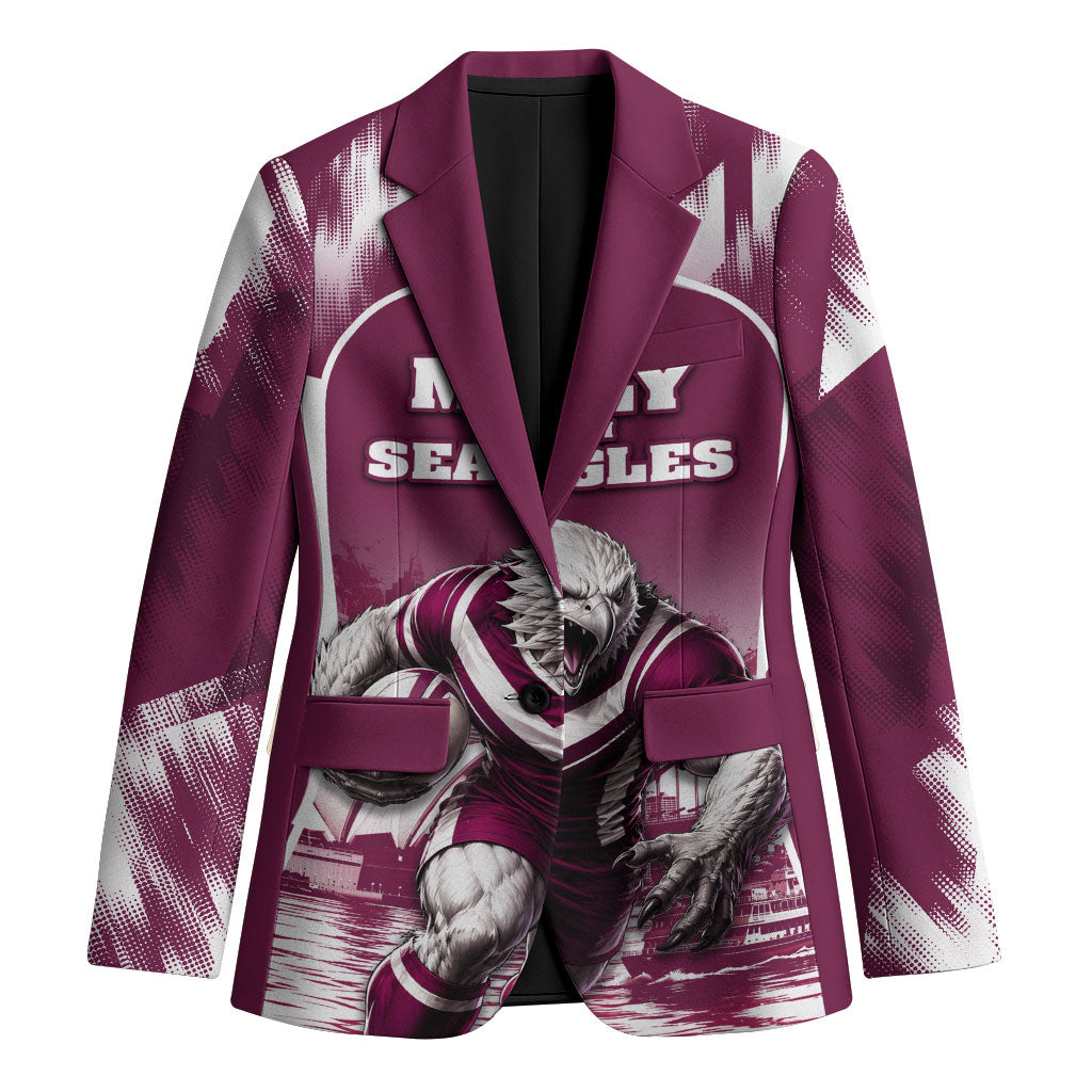 Personalised Sea Eagles Rugby Blazer Eagle Mascot Sydney Skyline 3D Graphic