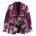 Personalised Sea Eagles Rugby Blazer Eagle Mascot Sydney Skyline 3D Graphic