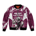 Personalised Sea Eagles Rugby Bomber Jacket Eagle Mascot Sydney Skyline 3D Graphic