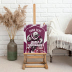 Personalised Sea Eagles Rugby Canvas Wall Art Eagle Mascot Sydney Skyline 3D Graphic