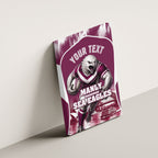 Personalised Sea Eagles Rugby Canvas Wall Art Eagle Mascot Sydney Skyline 3D Graphic