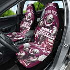 Personalised Sea Eagles Rugby Car Seat Cover Eagle Mascot Sydney Skyline 3D Graphic