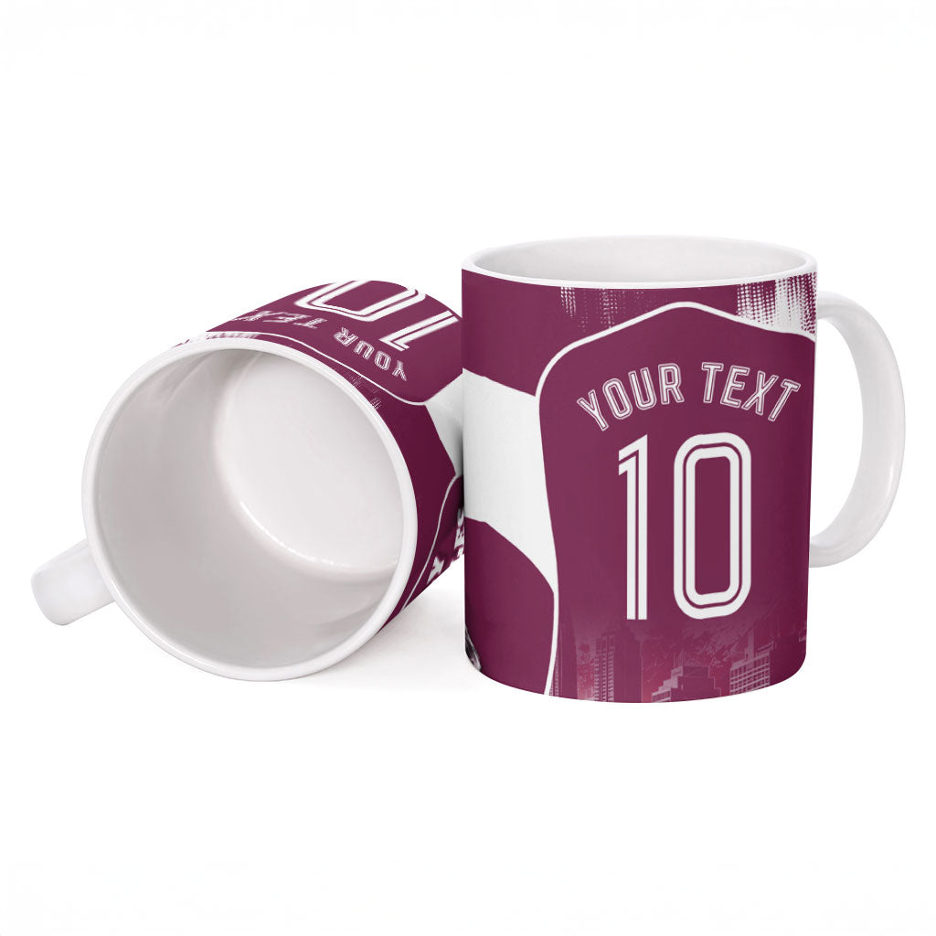 Personalised Sea Eagles Rugby Ceramic Mug Eagle Mascot Sydney Skyline 3D Graphic